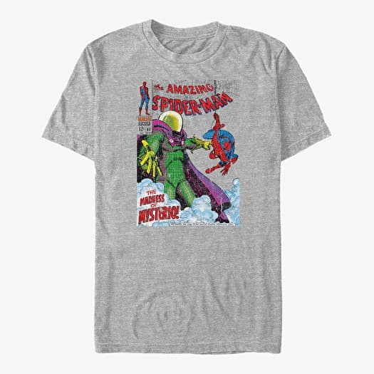 T-shirt Merch Marvel Spider-Man Classic - Spiderman Comic Unisex T-Shirt Heather Grey