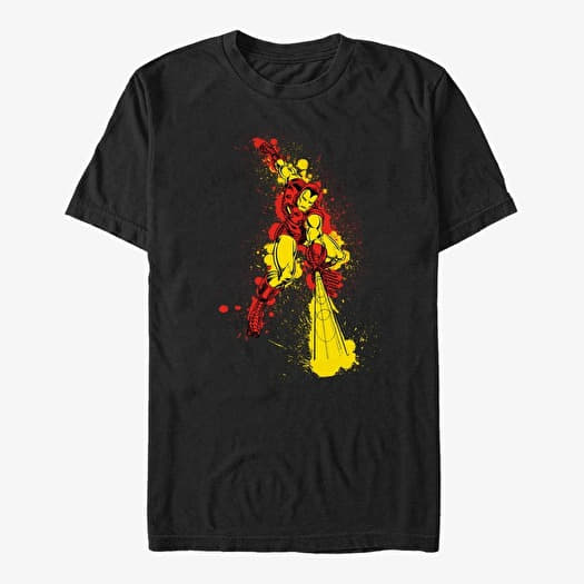 T-shirt Merch Marvel Avengers Classic - IronMan InkSplotches Unisex T-Shirt Black