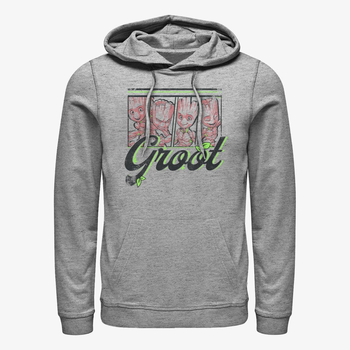 Felpe Merch Marvel Guardians Of The Galaxy Classic - FOUR PANEL GROOT Unisex Hoodie Heather Grey