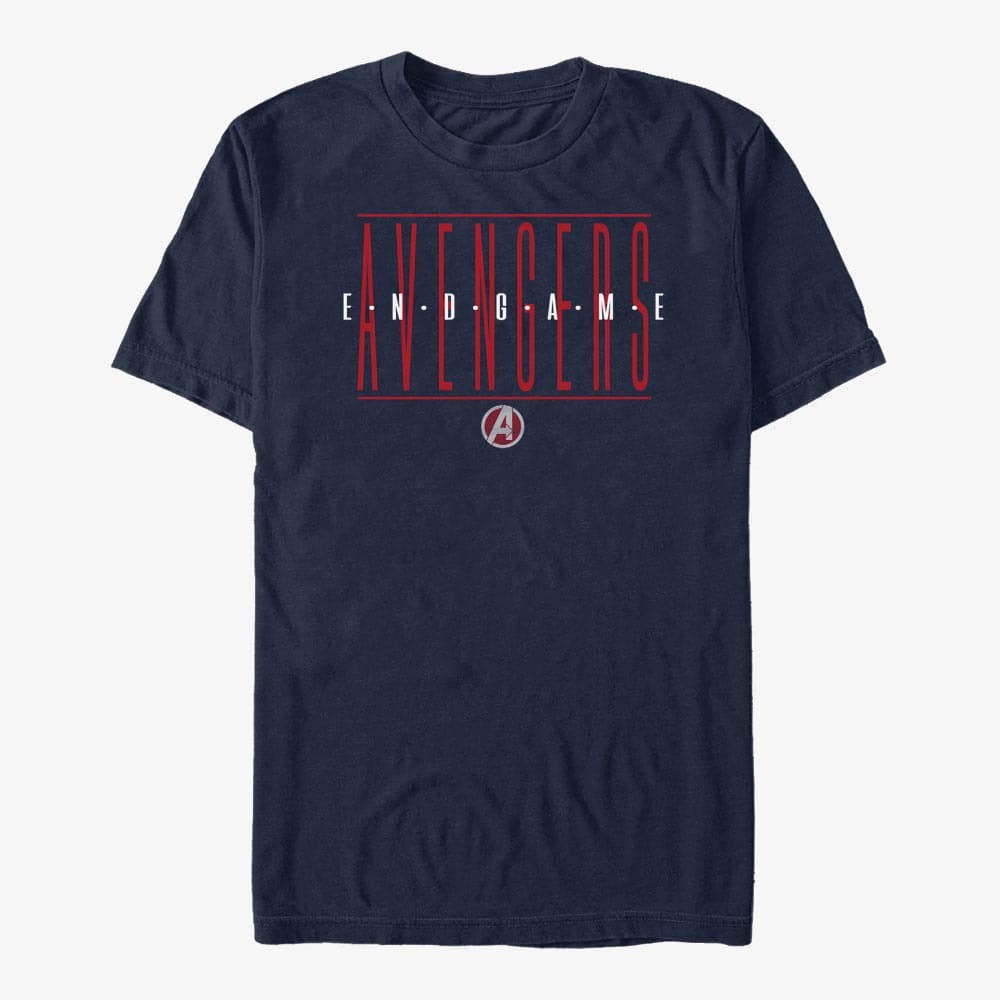 T-shirts Merch Marvel Avengers - Strikethrough Text Unisex T-Shirt Navy Blue