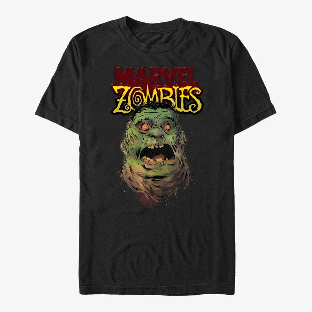 Trička Merch Marvel - Head of Hulk Unisex T-Shirt Black