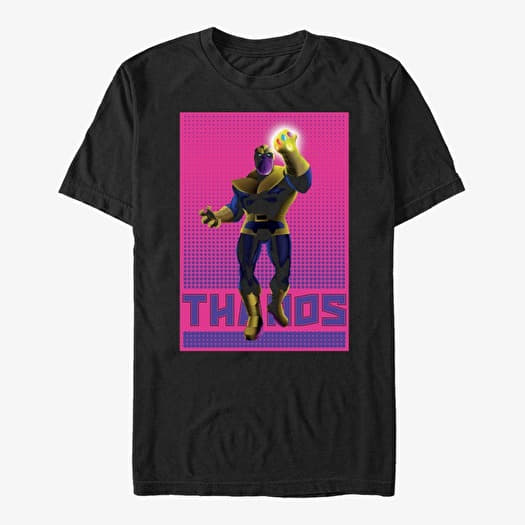 Tricou Merch Marvel - Halftone Thanos Unisex T-Shirt Black