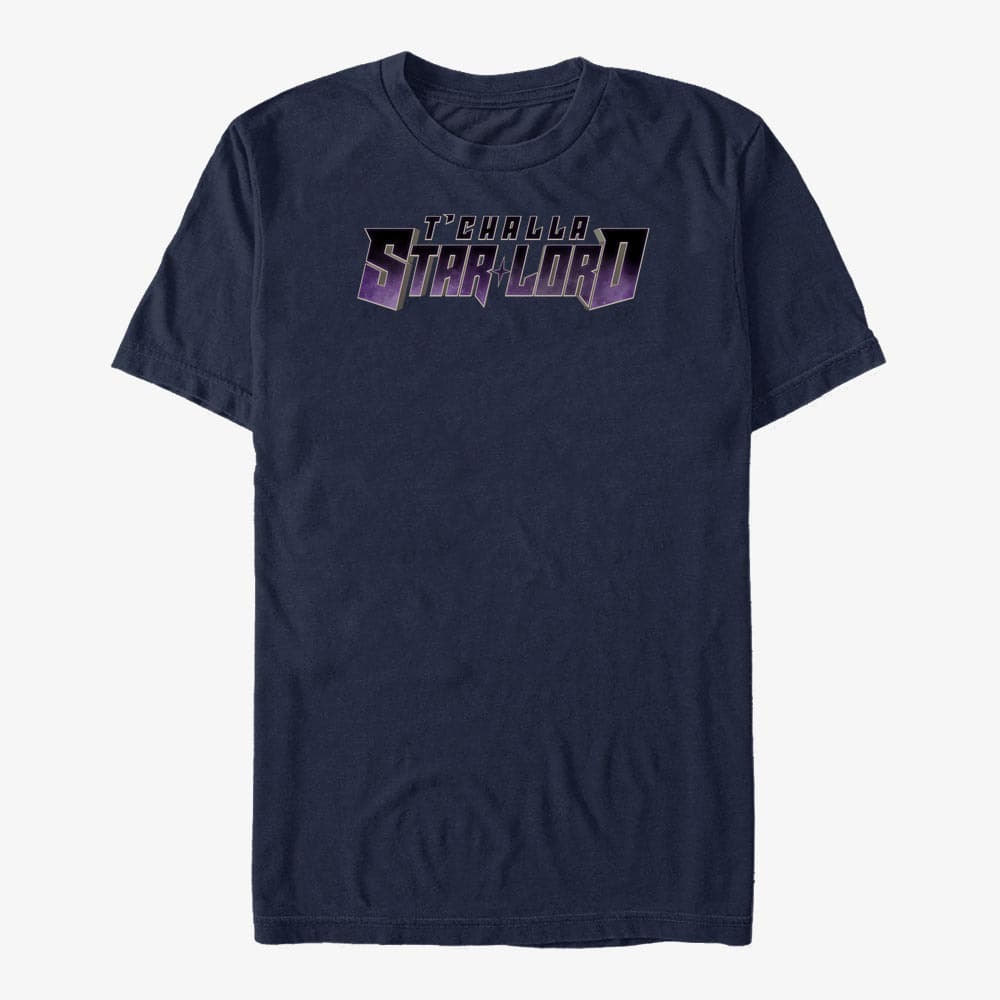 T-särgid Merch Marvel What If...? - TChalla Star Lord Unisex T-Shirt Navy Blue