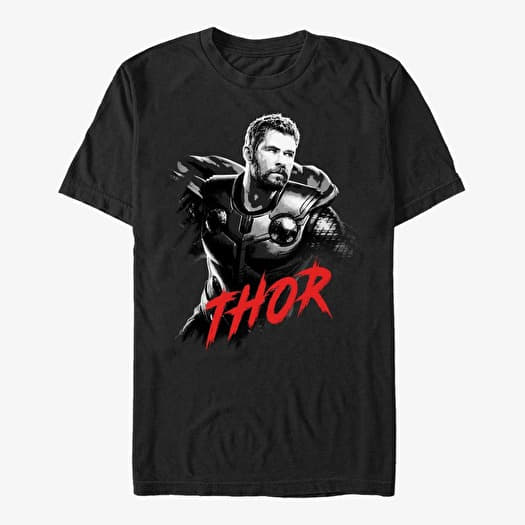 T-shirt Merch Marvel Avengers: Endgame - High Contrast Thor Unisex T-Shirt Black