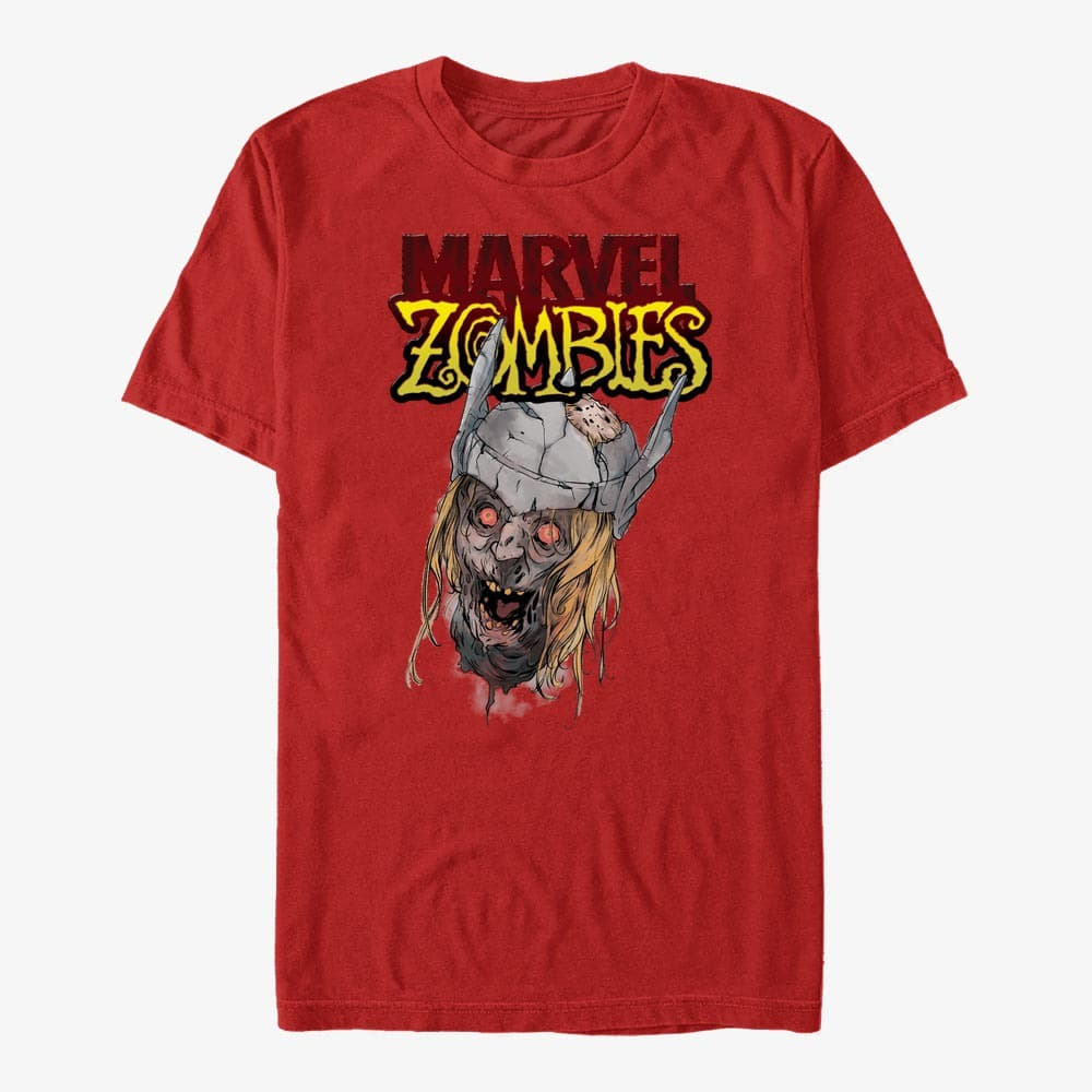 T-shirts Merch Marvel - Head of Thor Unisex T-Shirt Red
