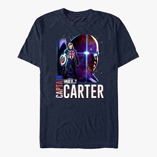 Tričko Merch Marvel What If...? - Watcher Captain Carter Unisex T-Shirt Navy Blue