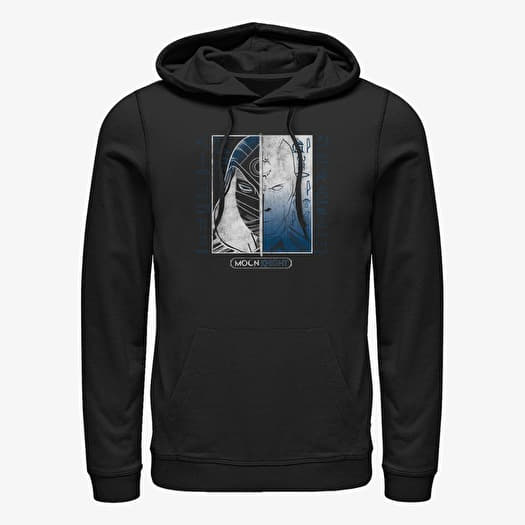 Sweatshirt Merch Marvel Moon Knight - MOON KNIGHT SPLIT Unisex Hoodie Black