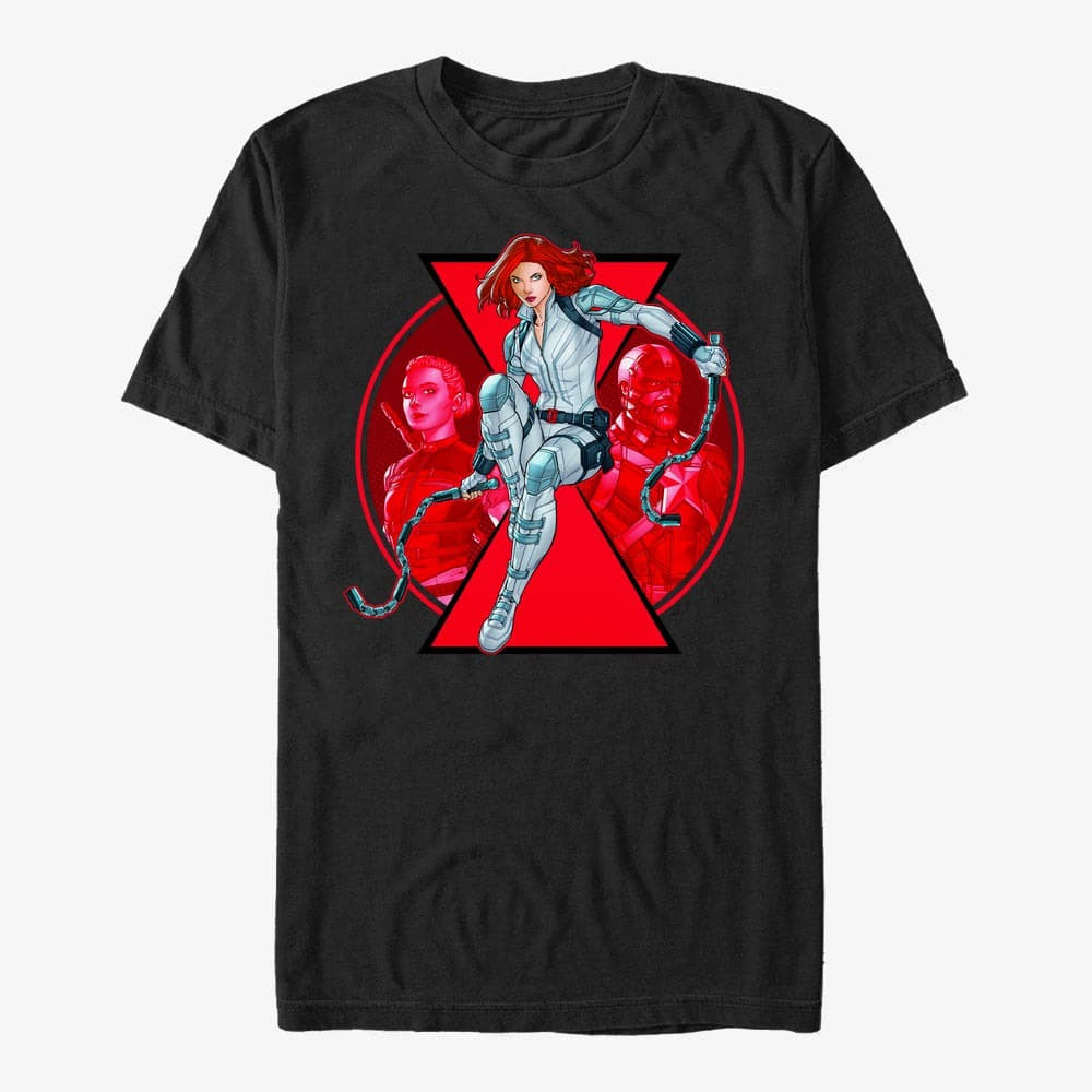Футболки Merch Marvel Black Widow: Movie - Widow Team Unisex T-Shirt Black