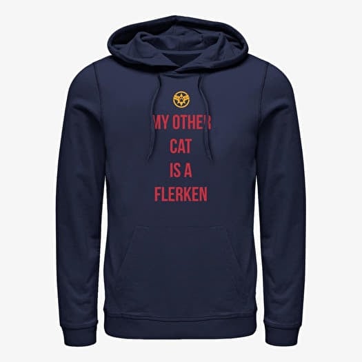 Majica Merch Captain Marvel: Movie - Other Cat Unisex Hoodie Navy Blue