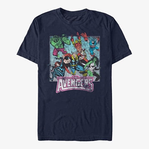 T-shirt Merch Marvel Avengers Classic - Avengers Squared Unisex T-Shirt Navy Blue