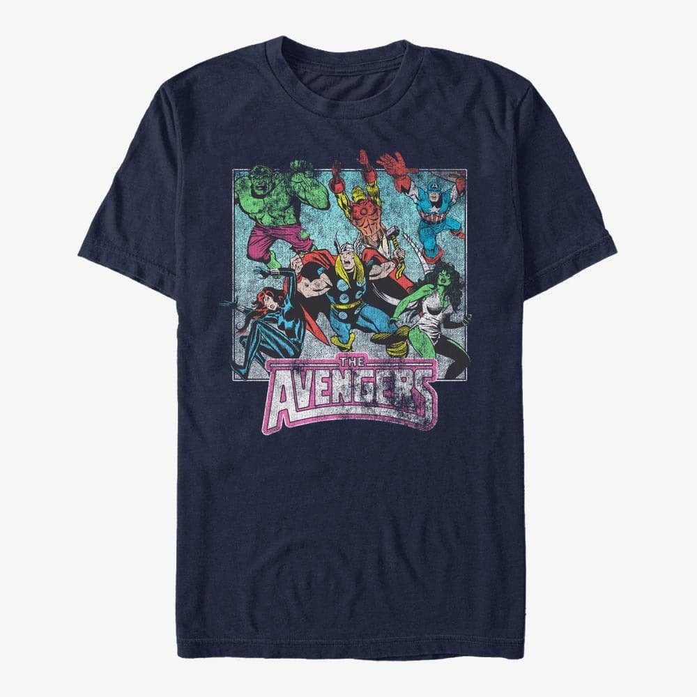 T-shirts Merch Marvel Avengers Classic - Avengers Squared Unisex T-Shirt Navy Blue