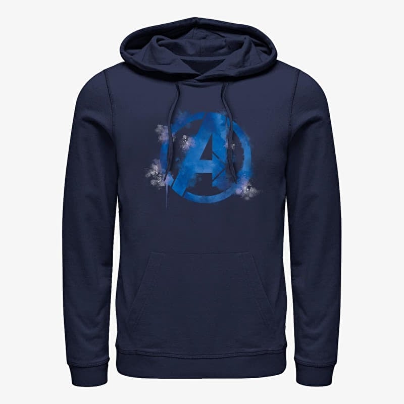 Sweatshirt Merch Marvel Avengers: Endgame - Avengers Spray Logo Unisex Hoodie Navy Blue