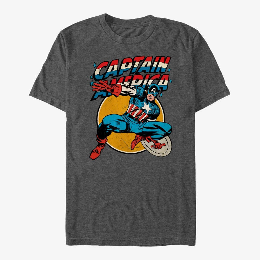 Magliette Merch Marvel Avengers Classic - Captain Unisex T-Shirt Dark Heather Grey