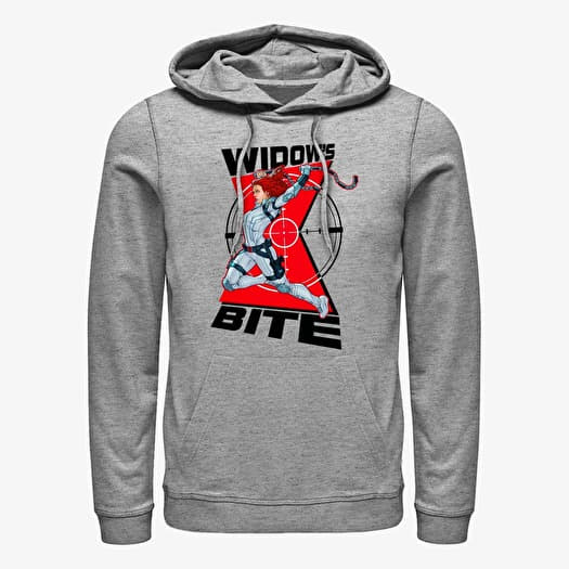 Sweatshirt Merch Marvel Black Widow: Movie - Widow Bite Unisex Hoodie Heather Grey