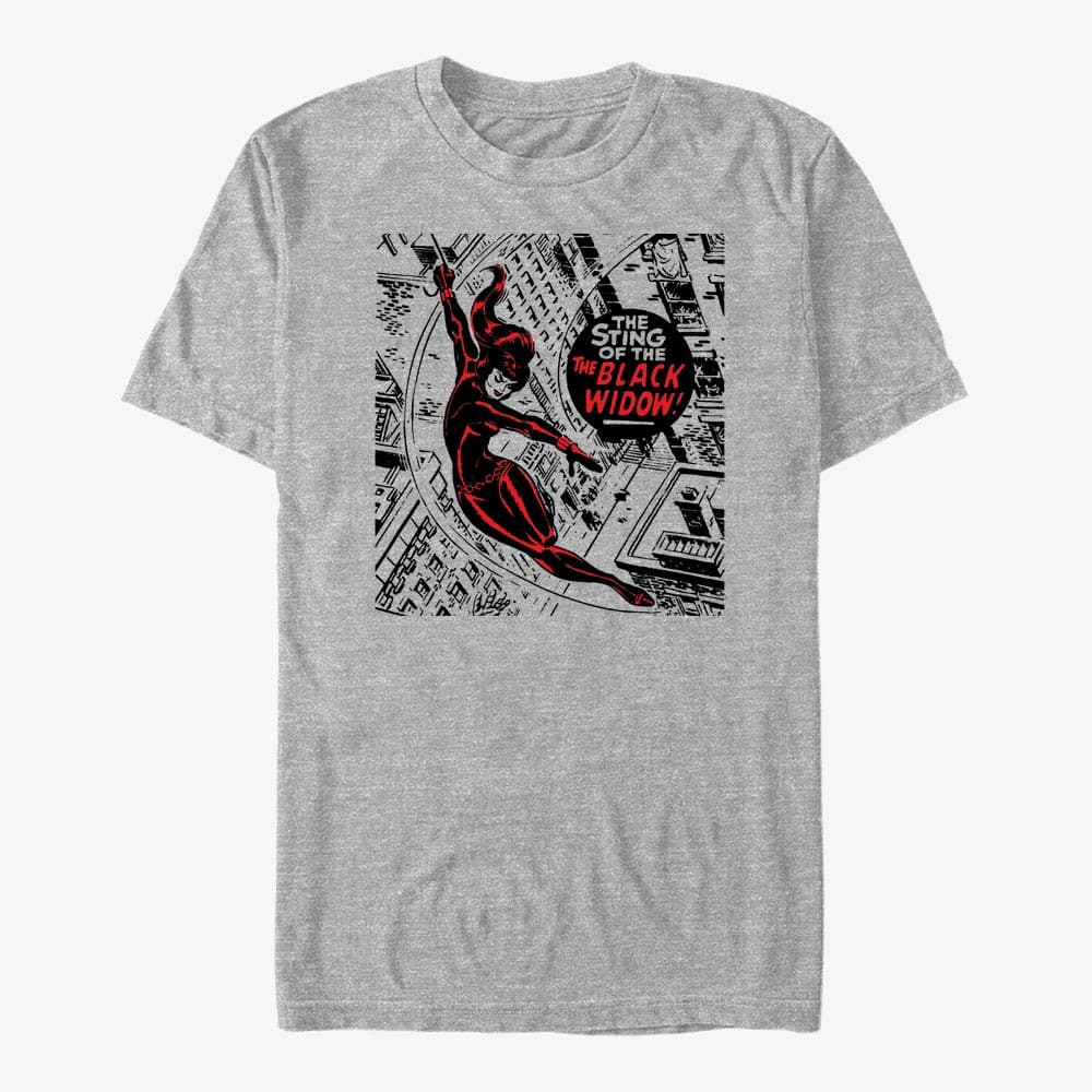 T-shirts Merch Marvel Avengers Classic - Widow City Unisex T-Shirt Heather Grey