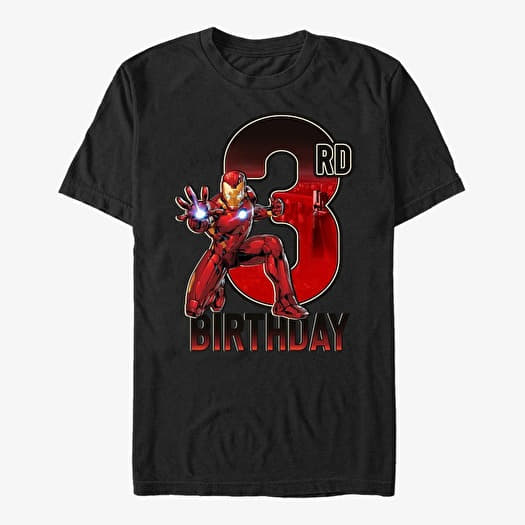 Póló Merch Marvel Avengers Classic - Ironman 3rd Bday Unisex T-Shirt Black