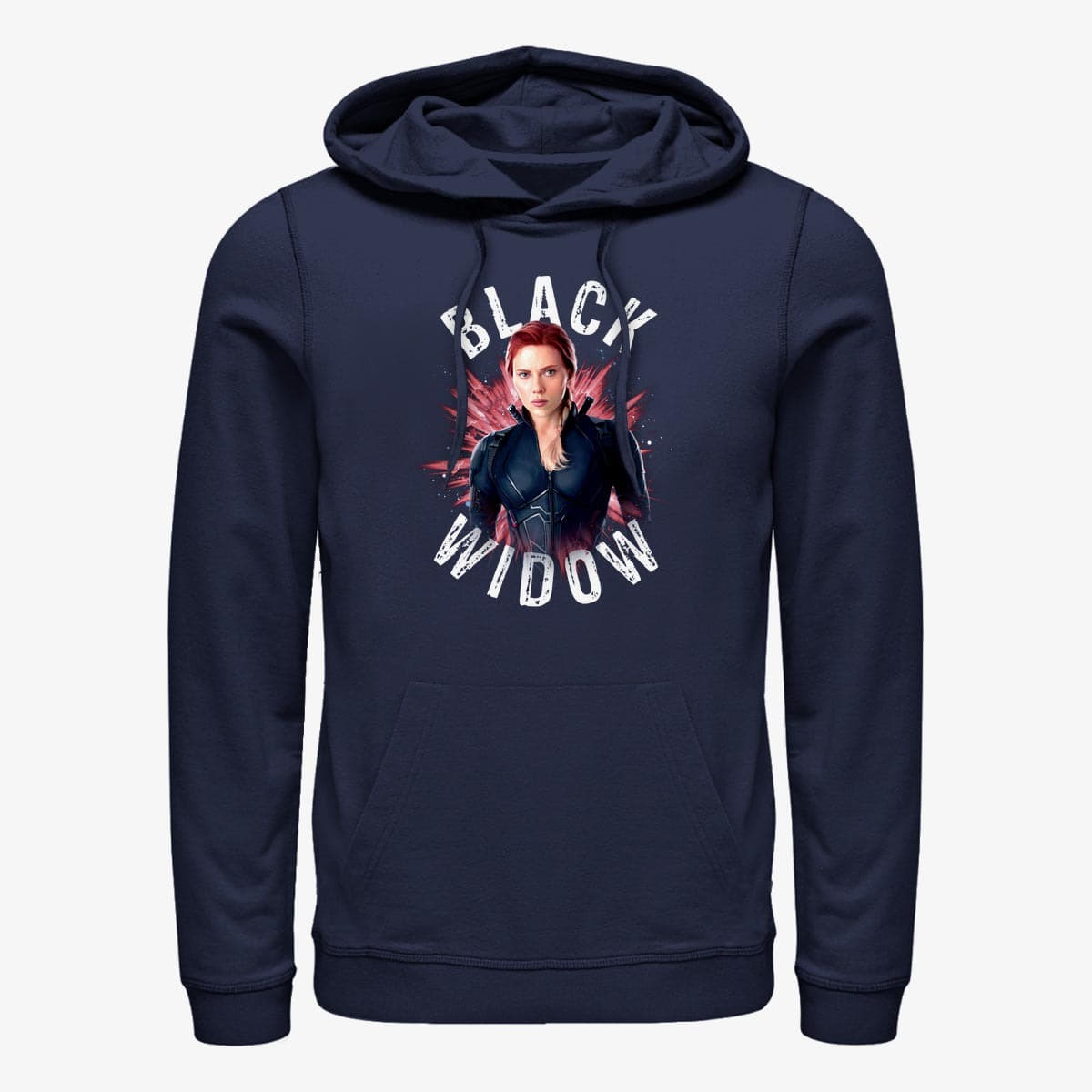 Moletons e blusas de moletom Merch Marvel Avengers: Endgame - Black Widow Burst Unisex Hoodie Navy Blue