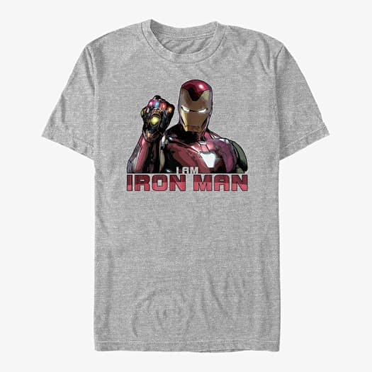 T Shirts Merch Marvel Avengers Endgame Iron Man Stones Unisex T Shirt Heather Grey Queens