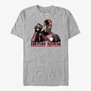 Merch Marvel Avengers: Endgame - Iron Man Stones Unisex T-Shirt Heather Grey