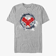 Merch Marvel Avengers: Endgame - War Machine Spray Logo Unisex T-Shirt Heather Grey