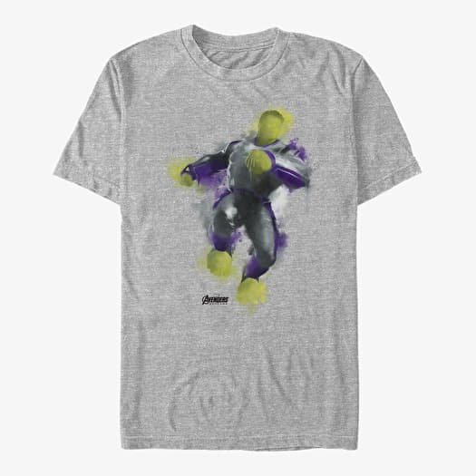 Tričko Merch Marvel Avengers: Endgame - Hulk Painted Unisex T-Shirt Heather Grey