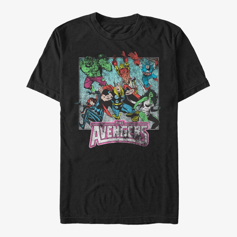 T-krekli Merch Marvel Avengers Classic - Avengers Squared Unisex T-Shirt Black