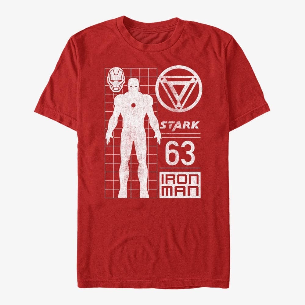 T-särgid Merch Marvel Avengers Classic - Stark Contrast Unisex T-Shirt Red