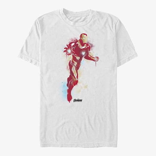 T-särk Merch Marvel Avengers: Endgame - Ironman Paint Unisex T-Shirt White