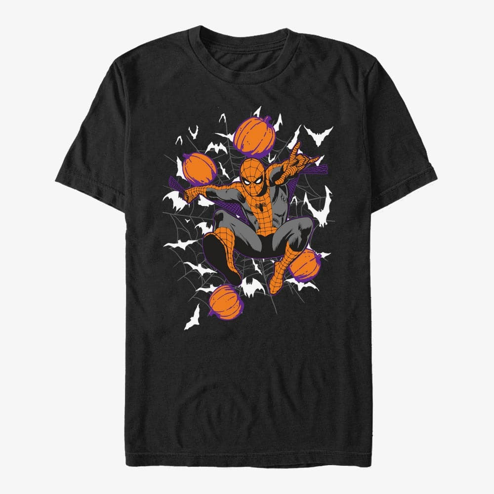 T-Shirts Merch Marvel Spider-Man Classic - Spidey Webs Unisex T-Shirt Black