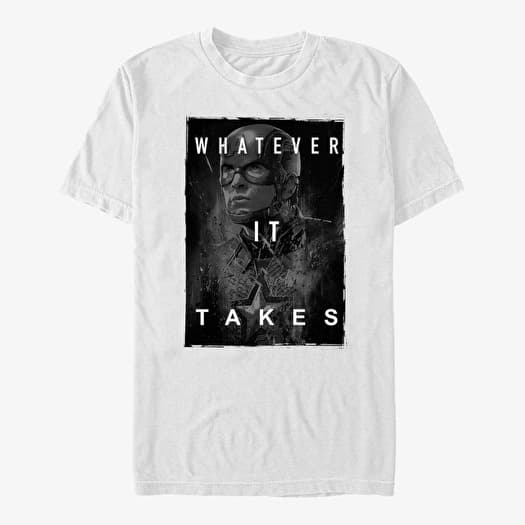 Majica Merch Marvel Avengers: Endgame - Darken Cap Unisex T-Shirt White
