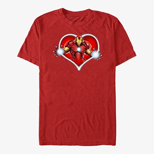 T-shirt Merch Marvel Avengers Classic - Iron Heart Blast Unisex T-Shirt Red