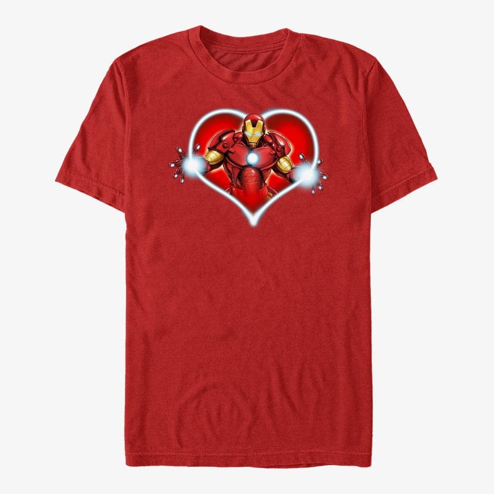 T-Shirts Merch Marvel Avengers Classic - Iron Heart Blast Unisex T-Shirt Red