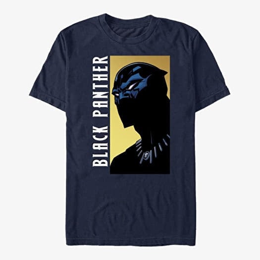 Tričko Merch Marvel Avengers Classic - Panther Name Unisex T-Shirt Navy Blue