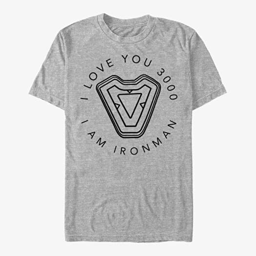T-shirt Merch Marvel Avengers: Endgame - Ironmans Heart Unisex T-Shirt Heather Grey