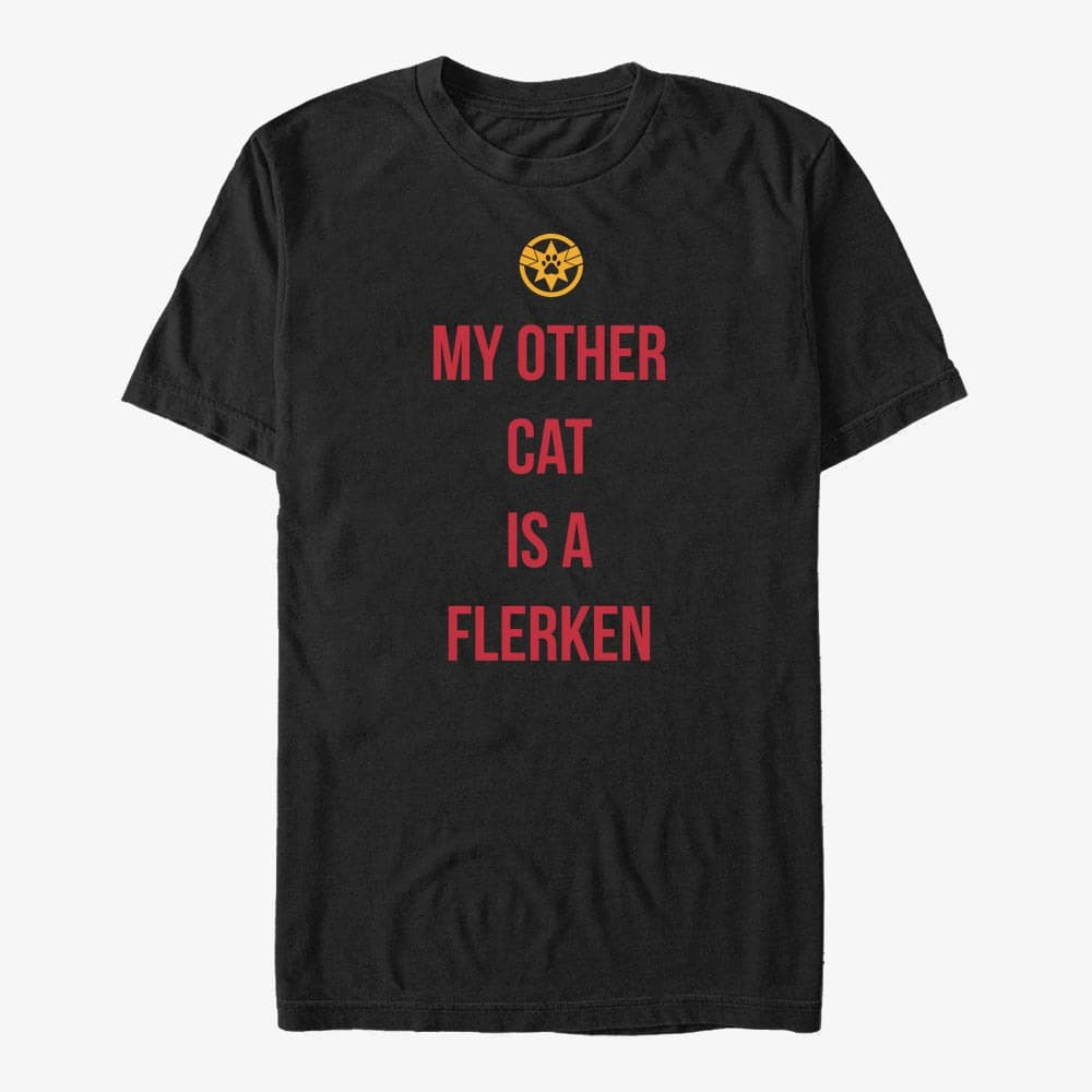 Trička Merch Captain Marvel: Movie - Other Cat Unisex T-Shirt Black