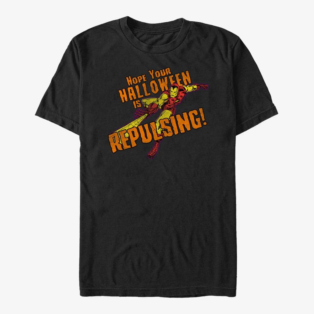 majice kratkih rukava Merch Marvel Avengers Classic - Repulsing Halloween comp Unisex T-Shirt Black