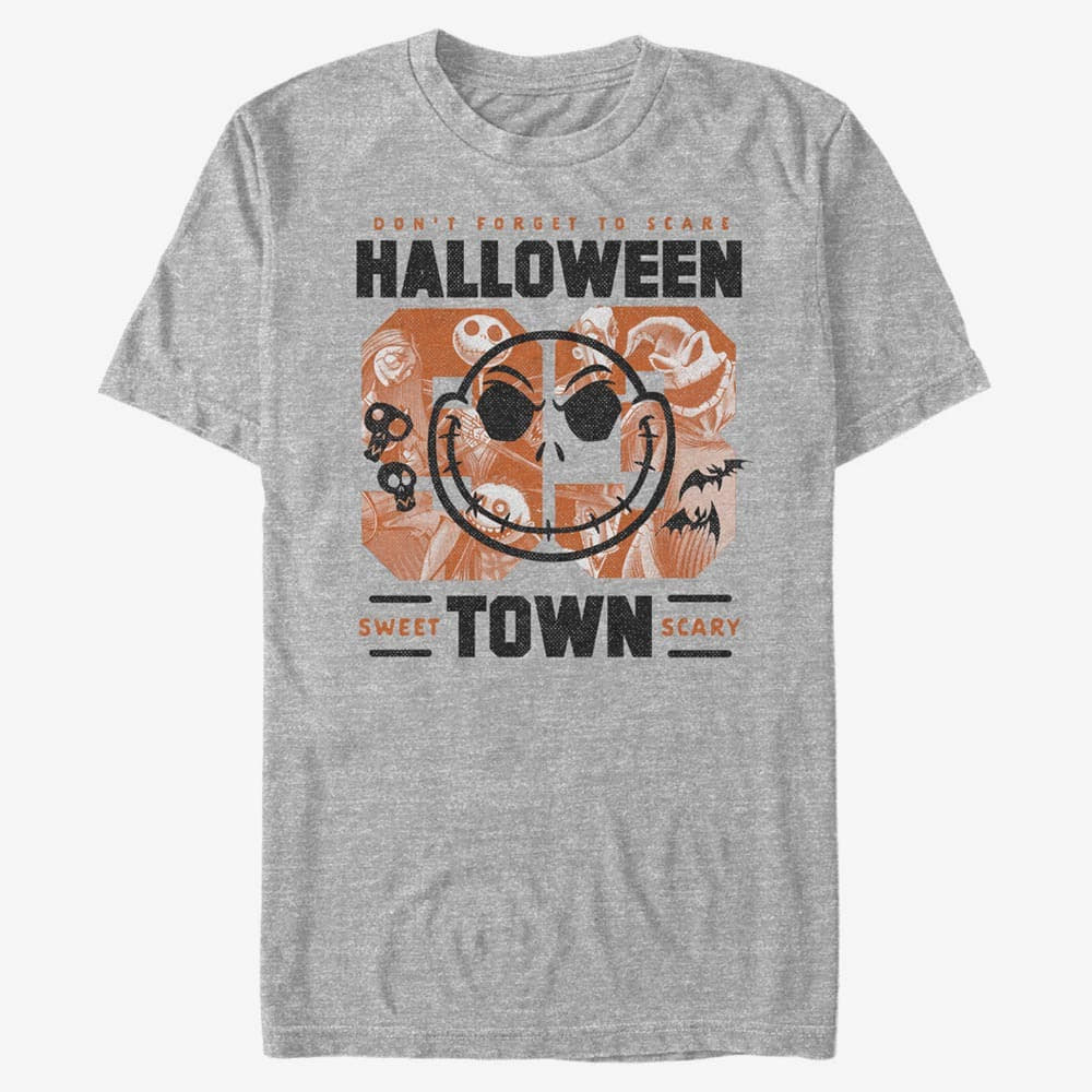 T-särgid Merch Disney Classics Nightmare Before Christmas - Halloweentown College Unisex T-Shirt Heather Grey