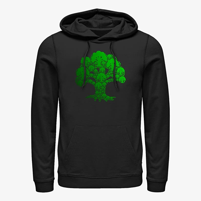 Sweatshirt Merch Magic: The Gathering - Green Mana Symbol Unisex Hoodie Black