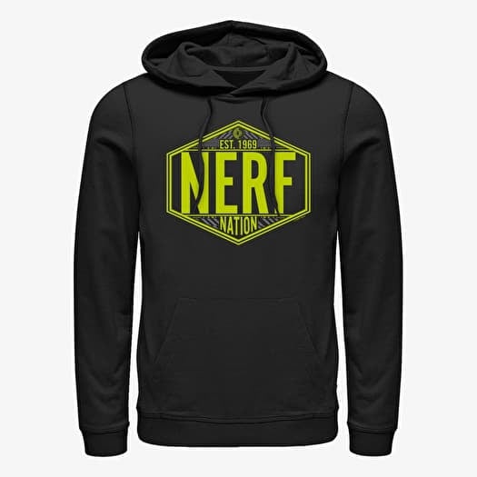 Felpa Merch Hasbro Vault Nerf - Nerf Nation Badge Unisex Hoodie Black