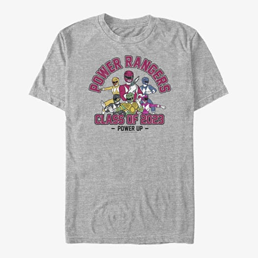 T-shirt Merch Hasbro Vault Power Rangers - Power Grad Twenty Three Unisex T-Shirt Heather Grey