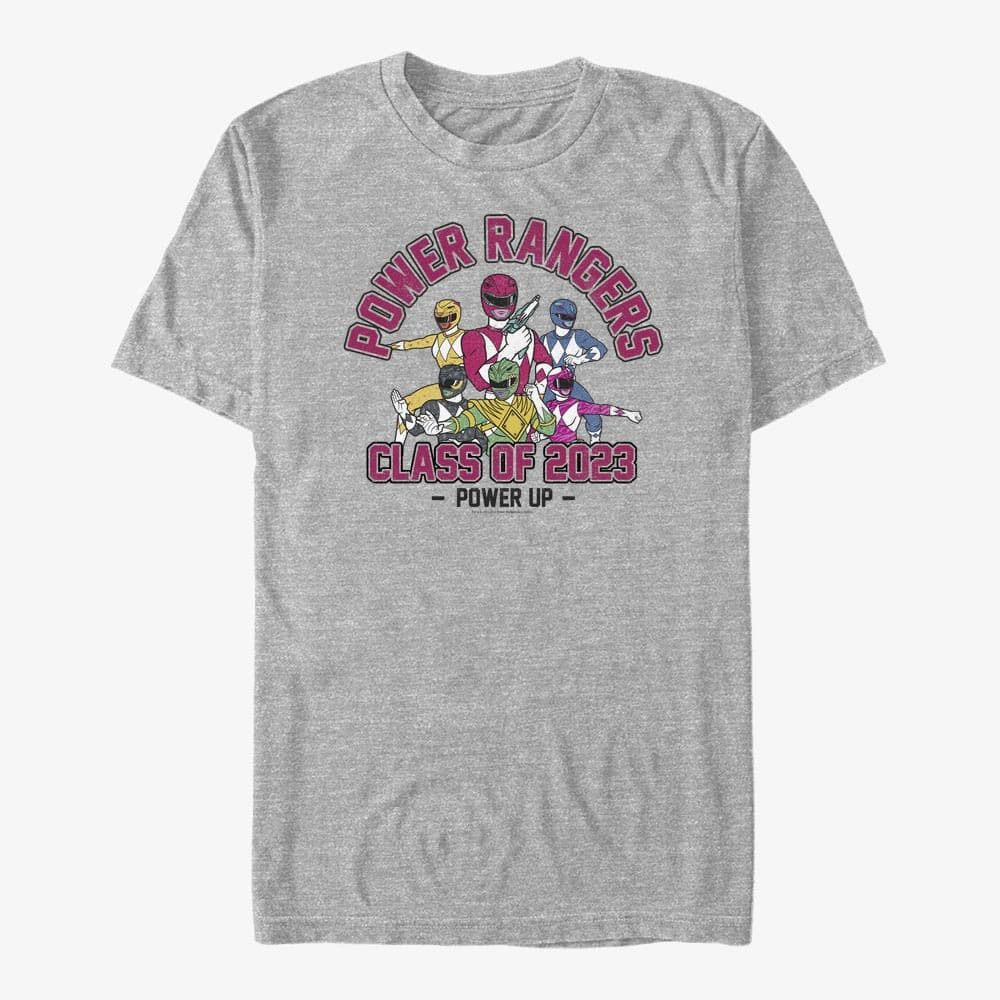 Magliette Merch Hasbro Vault Power Rangers - Power Grad Twenty Three Unisex T-Shirt Heather Grey