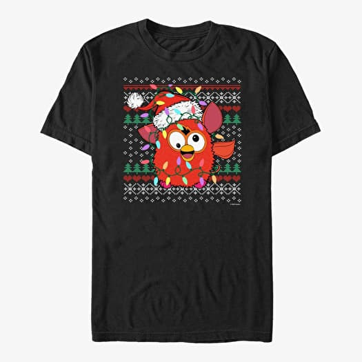 T-shirt Merch Hasbro Vault Furby - Christmas lights Unisex T-Shirt Black