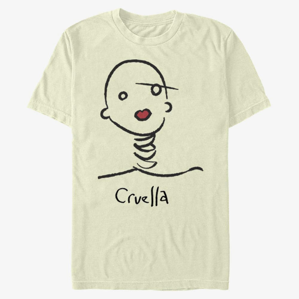 majice kratkih rukava Merch Disney Classics DNCA - CRUELLA DOODLE Unisex T-Shirt Natural