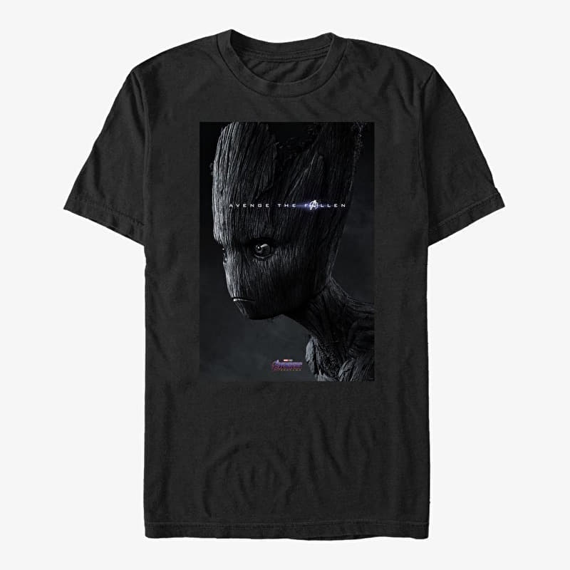 T-shirt Merch Marvel Avengers: Endgame - Groot Avenge Unisex T-Shirt Black