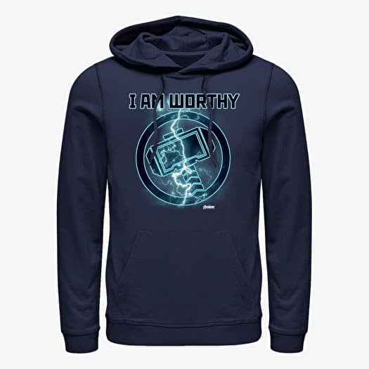 Sweatshirt Merch Marvel Avengers: Endgame - Worthy Icon Unisex Hoodie Navy Blue