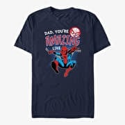 Merch Marvel Spider-Man Classic - Amazing Like Dad Unisex T-Shirt Navy Blue