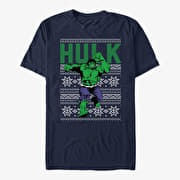 Merch Marvel Avengers Classic - Hulk Ugly Top Unisex T-Shirt Navy Blue