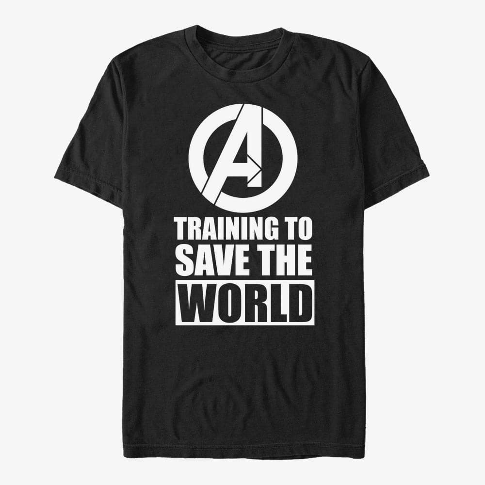 Trička Merch Marvel Avengers Classic - Training To Unisex T-Shirt Black
