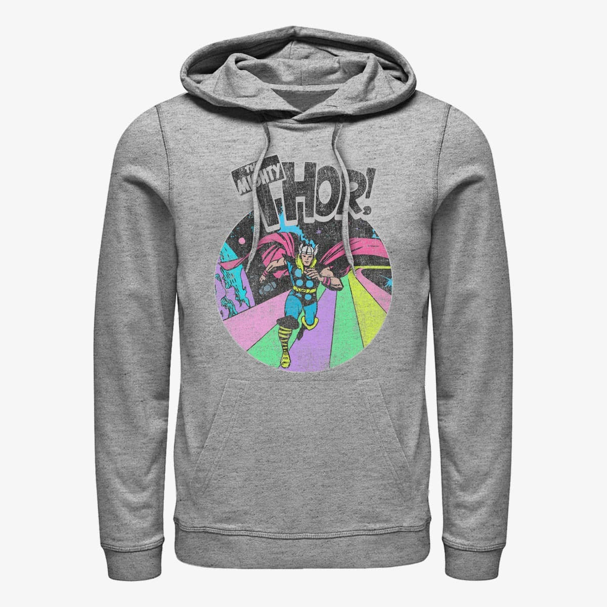 Mikiny Merch Marvel Avengers Classic - Grunge Thor Unisex Hoodie Heather Grey
