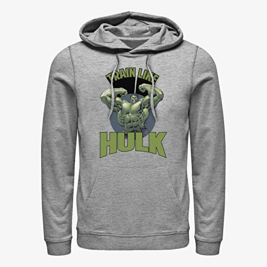 Mikina Merch Marvel Avengers - HULK Built Like Unisex Hoodie Heather Grey